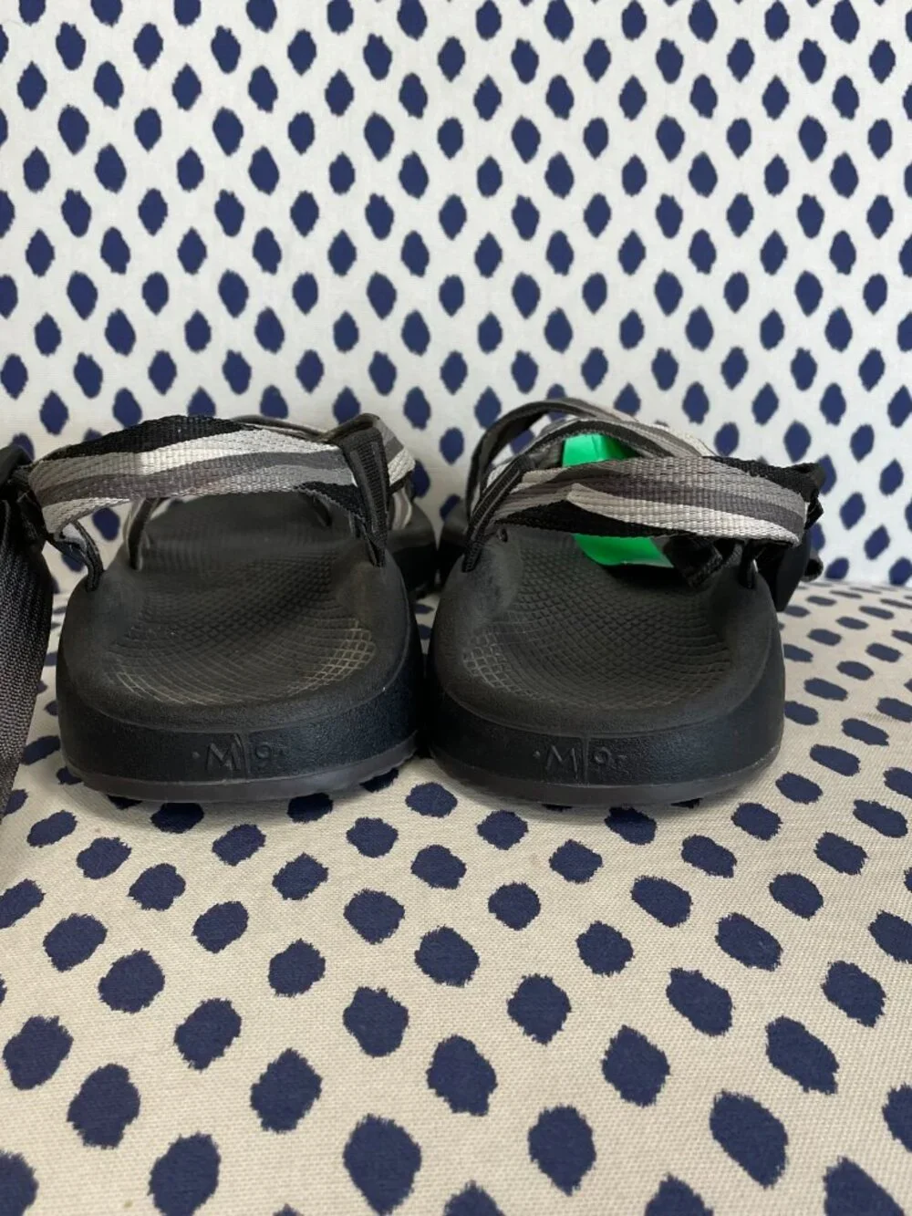 Mens Gray Stripe Chaco Sandals Size 9
